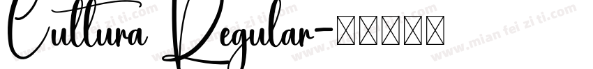 Cultura Regular字体转换